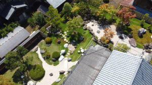 枯山水回遊式庭園（新潟市西蒲区）-2 上空写真