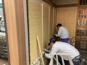 竹垣（御簾垣）制作（三条市）