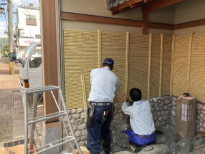 竹垣（御簾垣）制作（三条市）