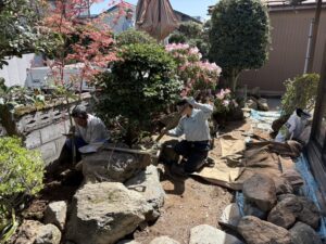 石組み、石張り